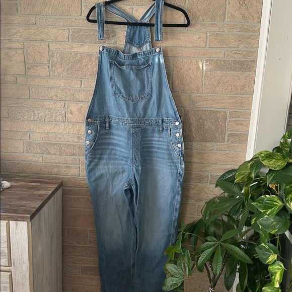 American Eagle Outfitters Classic Blue Denim Overalls XL - Picture 2 of 7